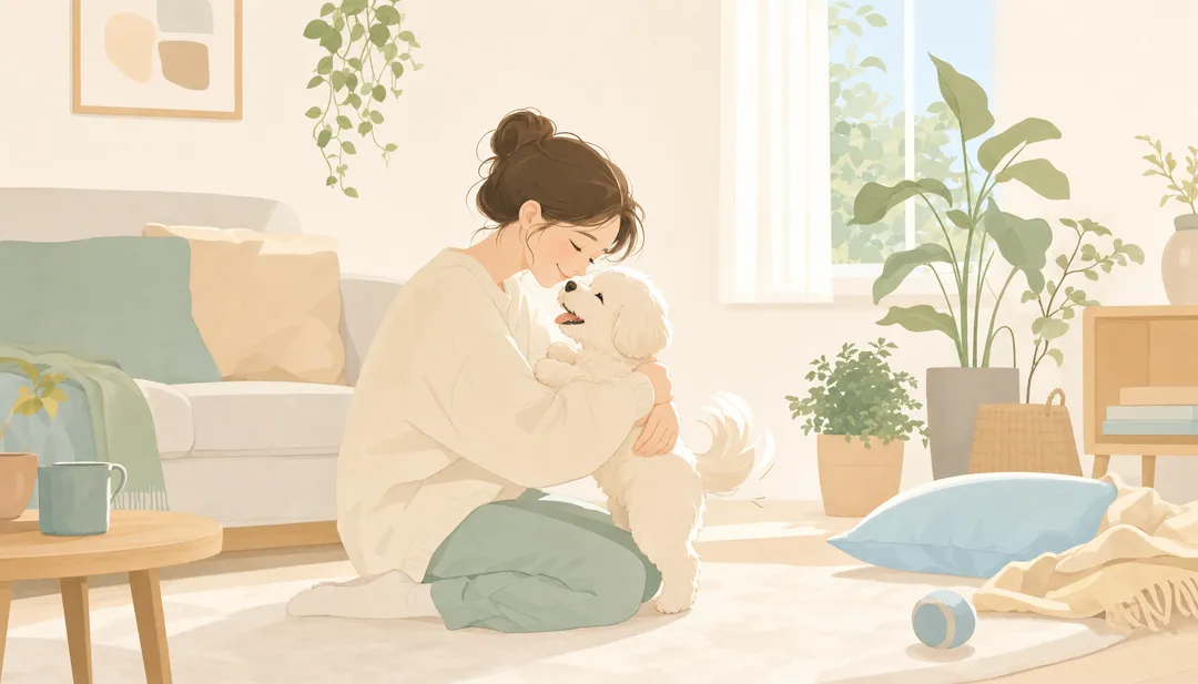 반려동물과 함께한 따뜻한 한 순간